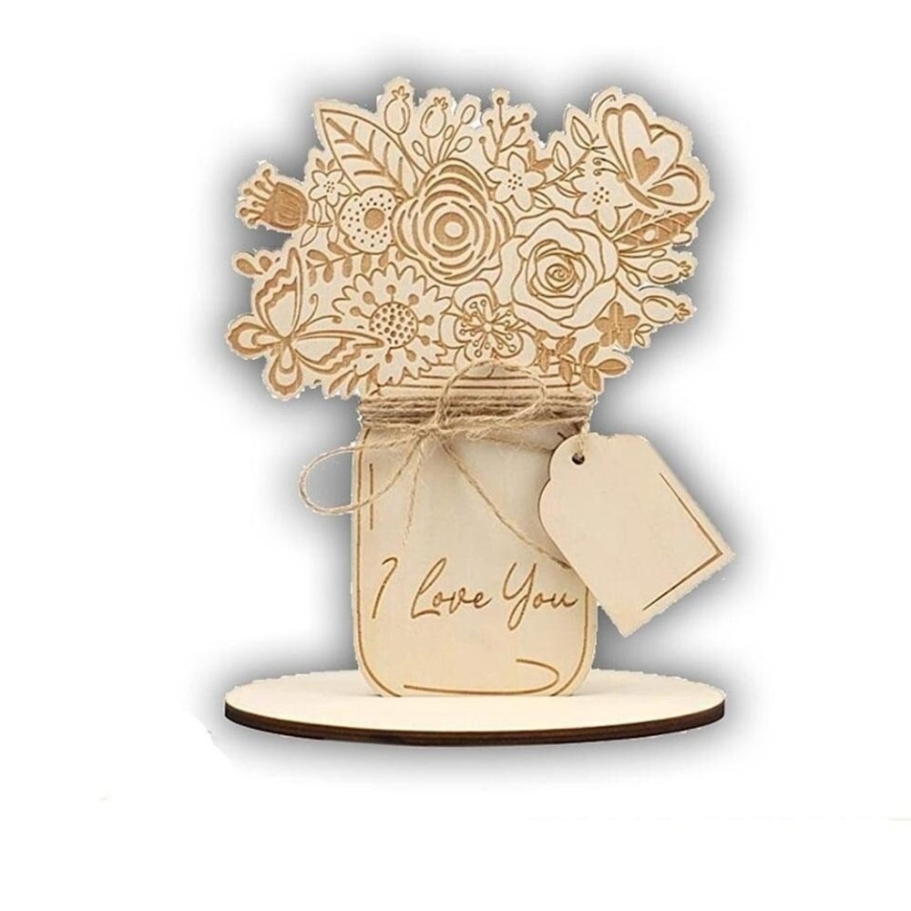 Wooden DIY Painting Display Decorations, Sculpture for Home Desktop Ornament, Wo